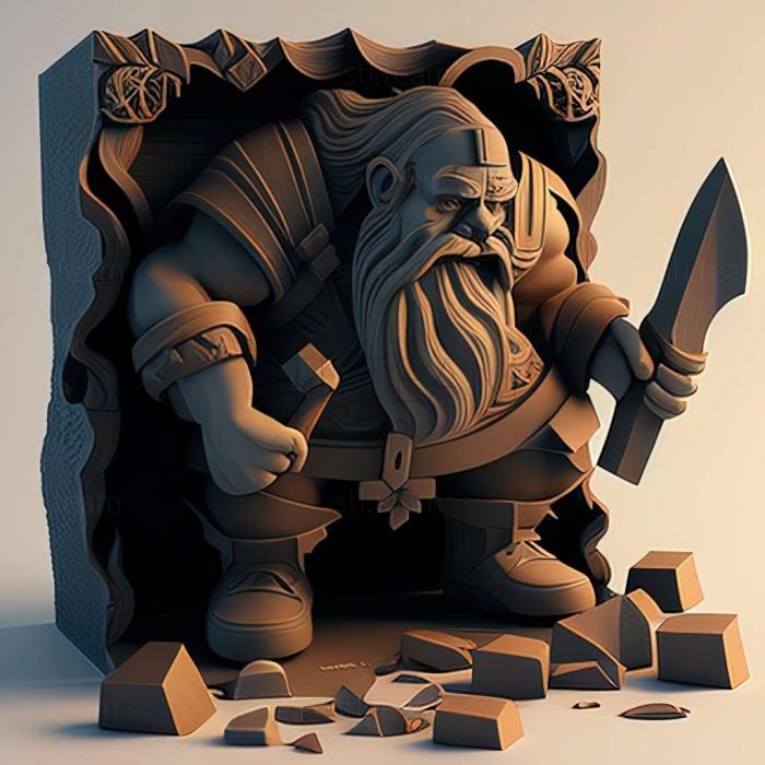 3D model Brave Dwarves Crouching Shadows game (STL)